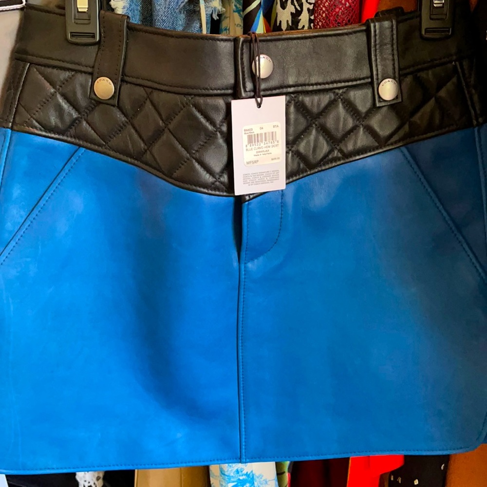 Coach Leather Skirt